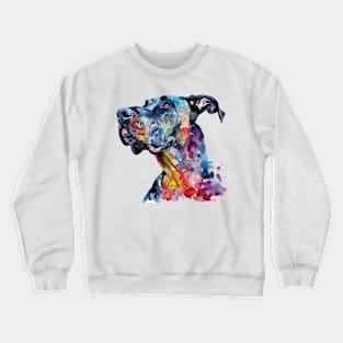 Great Dance Pop Art Water Colors for Dog Lover Crewneck Sweatshirt